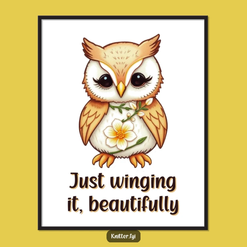 Free Printable Owl Embroidery Wall Art: Elegant & Funny Downloadable Decor!