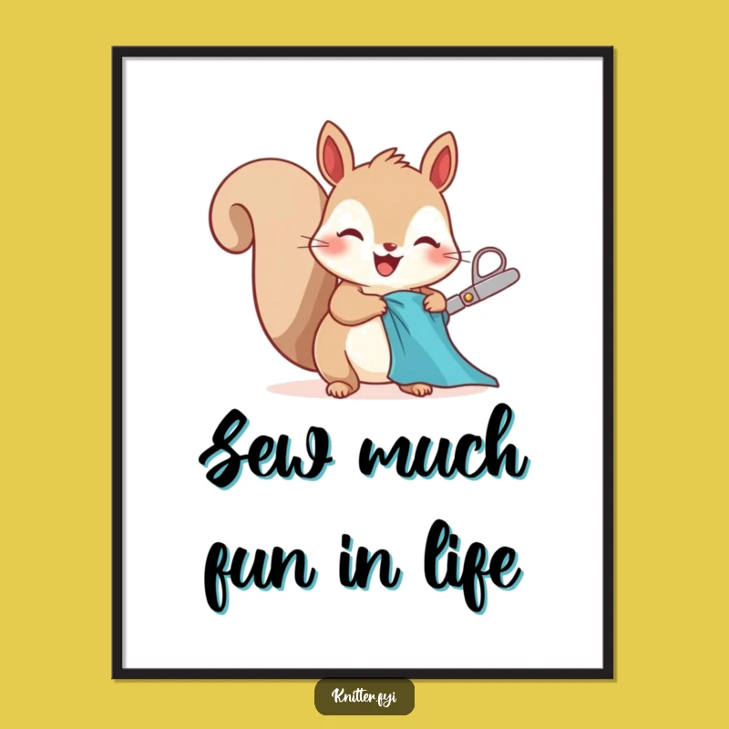 Free Printable Squirrel Art - Funny Downloadable Decor for a Crafty Nook!
