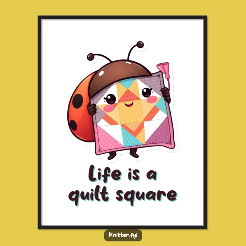 Free Printable Ladybug Quilt Art: Cozy DIY Decor Downloadable Gift