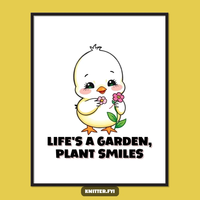 Free Printable Wall Art: Sweet Chick Embroidery for Cute Crafty Home Decor