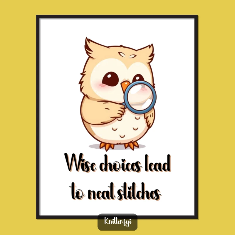 Funny Free Printable Owl Wall Art: Hilarious Owl Magnifying Seam Detail Downloadable Decor