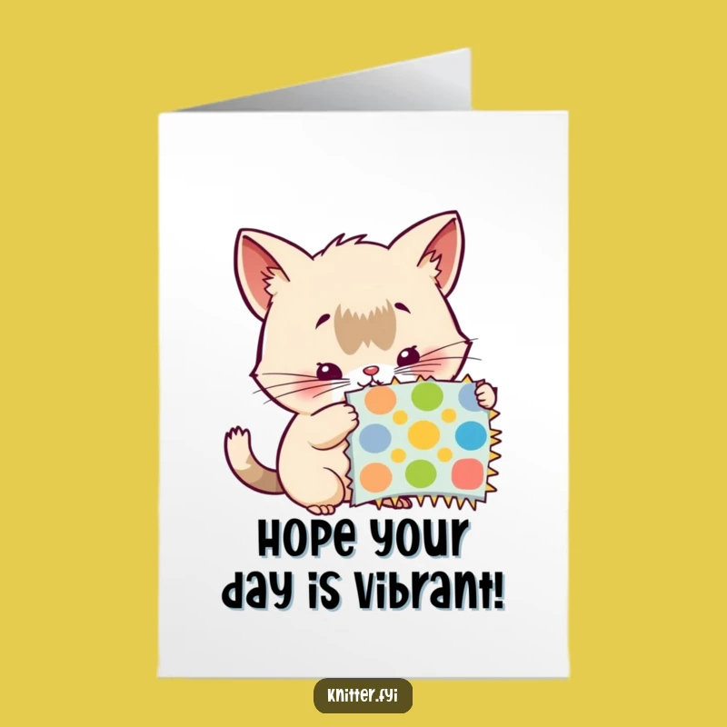 Free Printable Birthday Card: Curious Creature & Pattern - Whimsical Downloadable Gift