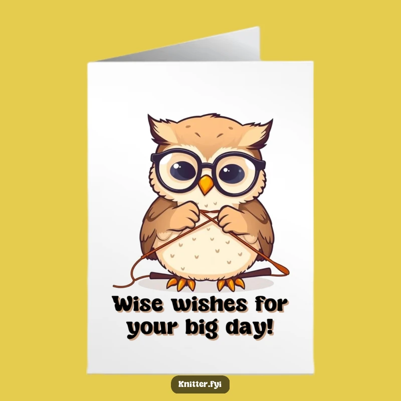 Free Printable Funny Owl Birthday Card - Whimsical Spectacled Owl Sewing Humorous Downloadable Gift