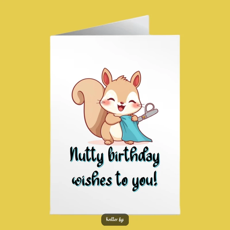 Free Printable Squirrel Birthday Card - Funny Downloadable Gift for Crafty Celebrations!