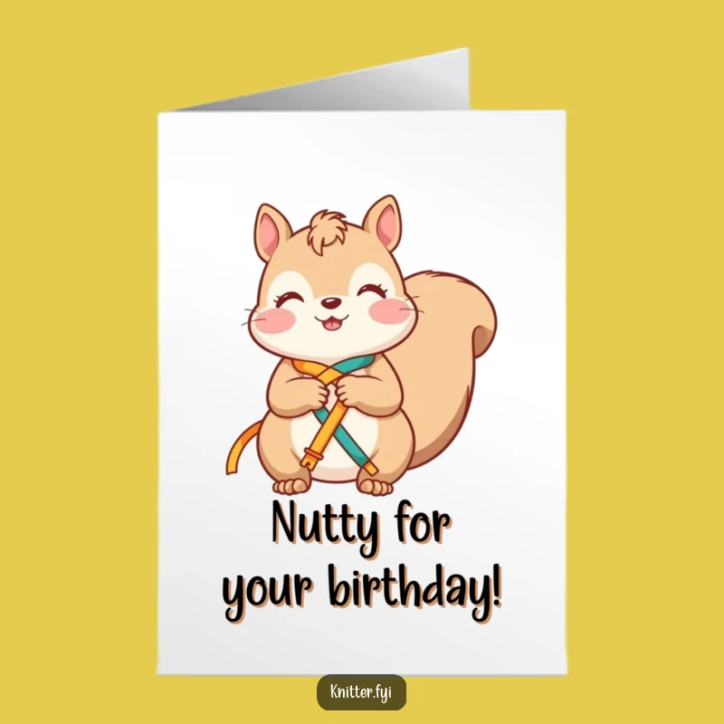 Free Printable Squirrel Birthday Card: Tied With Love! Funny DIY Gift