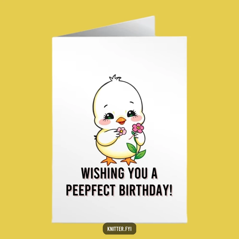 Free Printable Birthday Card: Sweet Chick Embroidery for a Cute DIY Gift