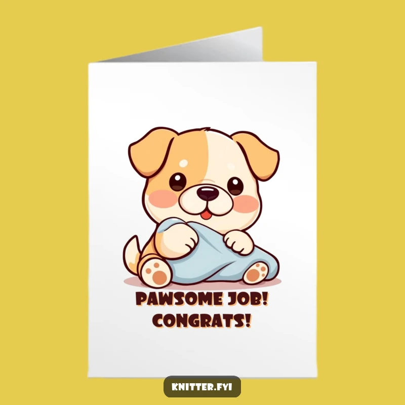 Congrats Free Printable Kawaii Dog Card - Smooth Sailing Downloadable!