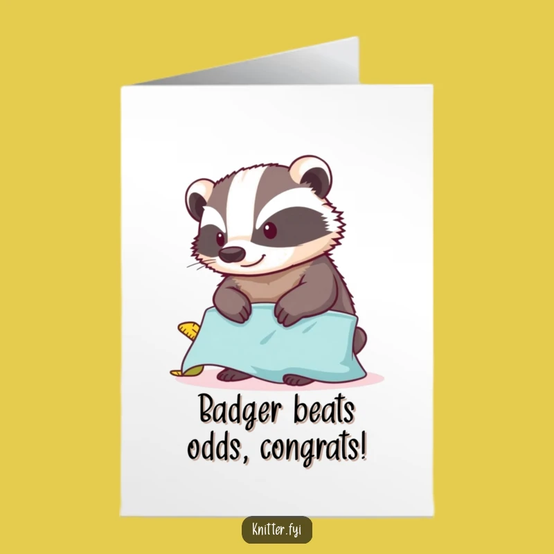 Free Printable Badger Congrats Card: Perfect Fit Achievement Downloadable