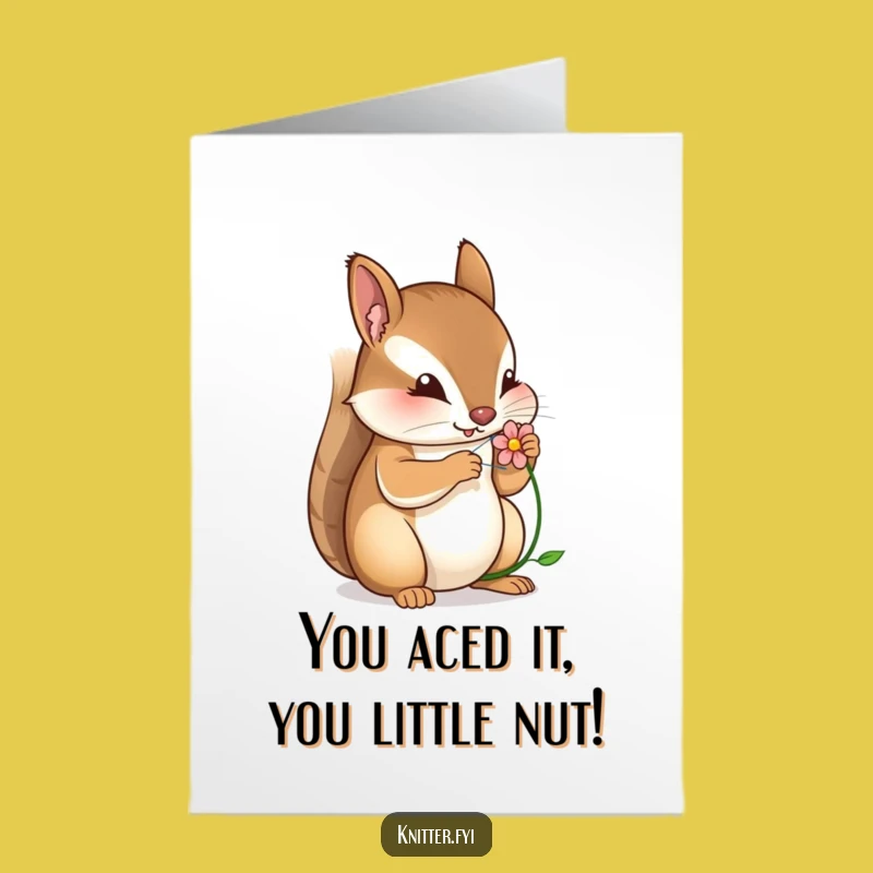 Free Printable Congrats Card: Funny Squirrel Sewing, Perfect DIY Downloadable Gift