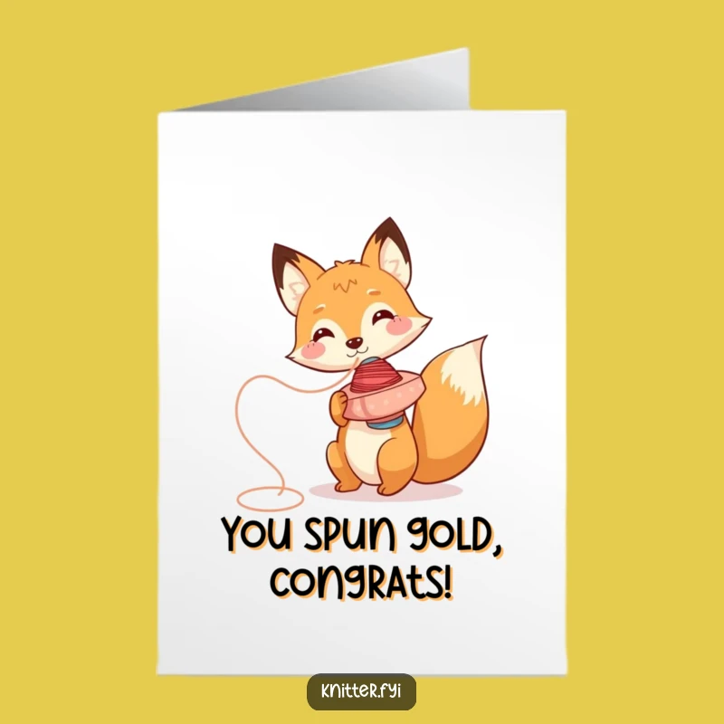 Free Printable Fox Congratulations Card - Funny Downloadable Gift for Whirling Success!