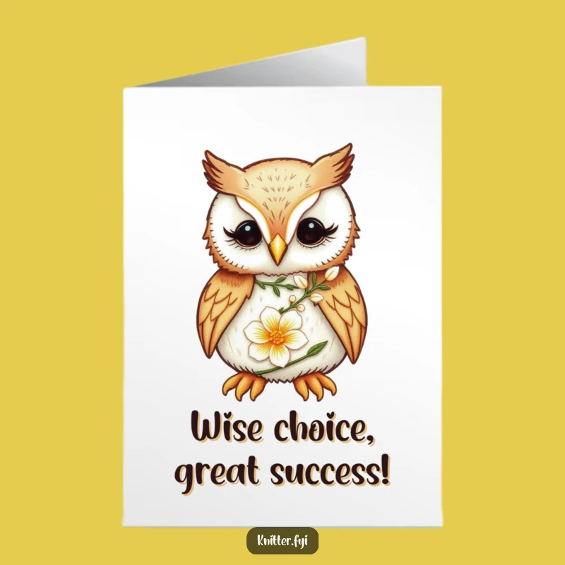 Free Printable Owl Embroidery Congrats Card: Delicate Downloadable Gift!