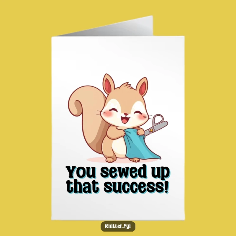 Free Printable Squirrel Congratulations Card - Funny Downloadable Gift for Crafty Wins!