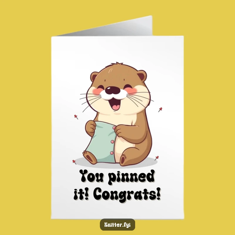 Free Printable Congrats Card: Otter's Craftsmanship - DIY Download
