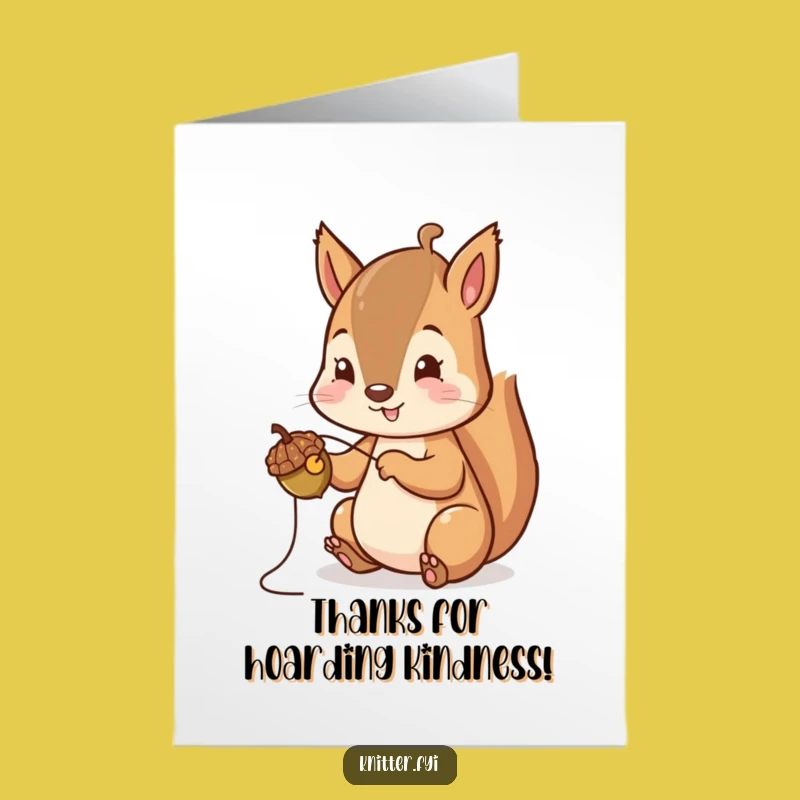 Free Printable Squirrel Thank You Card: Sweet Downloadable Gift!
