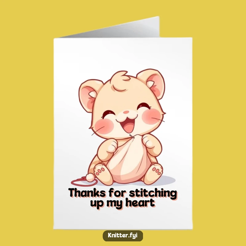 Free Printable Thank You Card: Crafty Creature Thanks - Funny Downloadable Gift