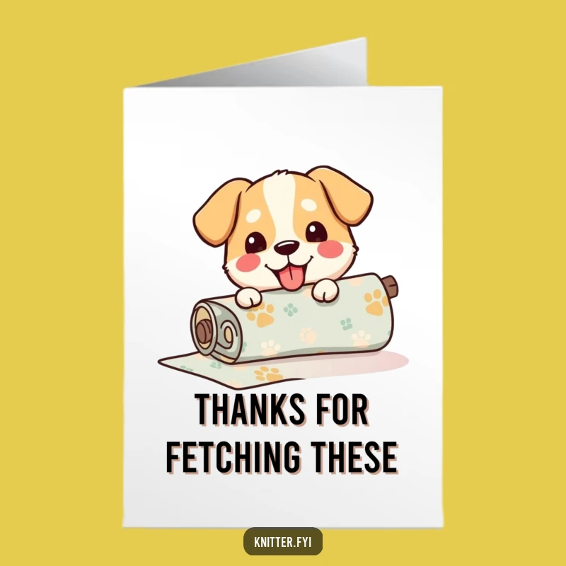 Free Printable Thank You Card: Dog's Fabric Fun for a Playful Downloadable Gift