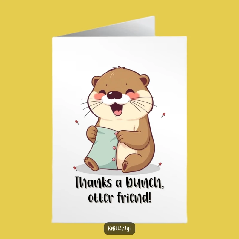 Free Printable Thank You Card: Otter's Precision - Funny & Thoughtful