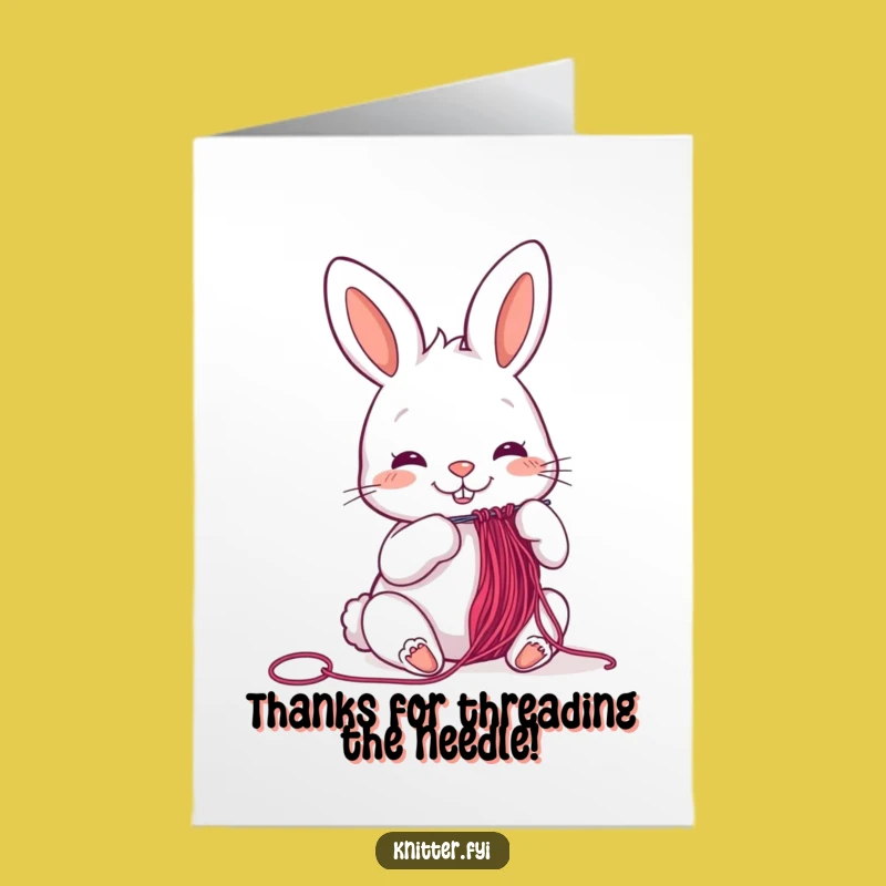 Free Printable Thank You Card: Rabbit's Craftsmanship - Funny & Sweet