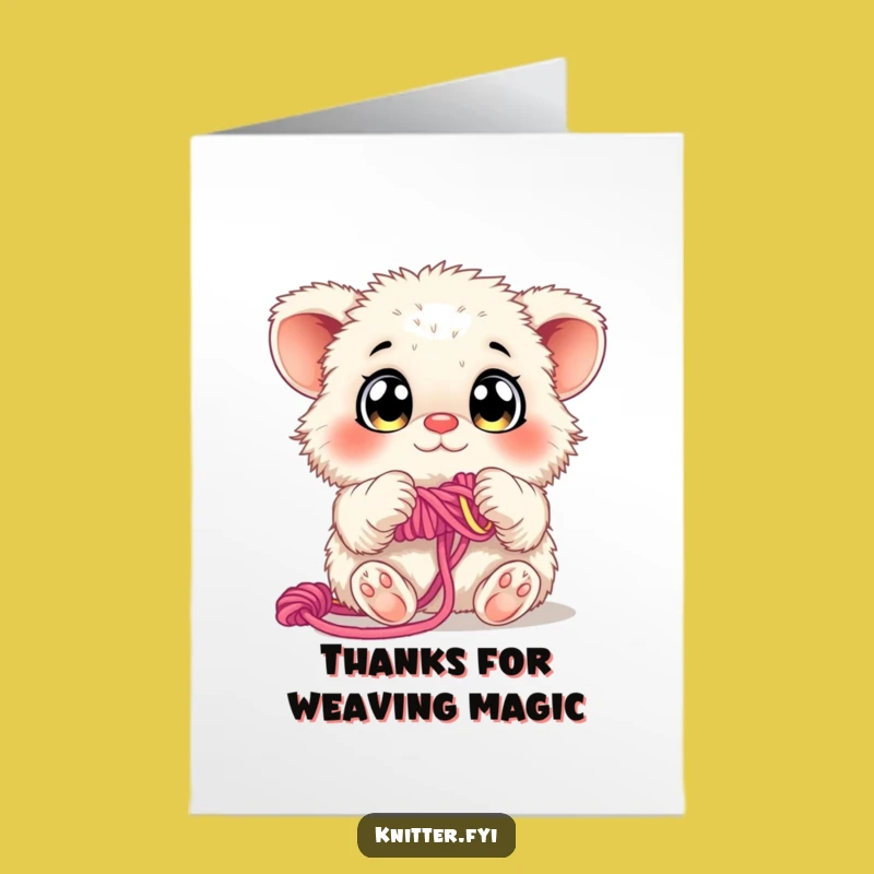 Funny Free Printable Thank You Card: Fluffy Weaver - Downloadable Appreciation!
