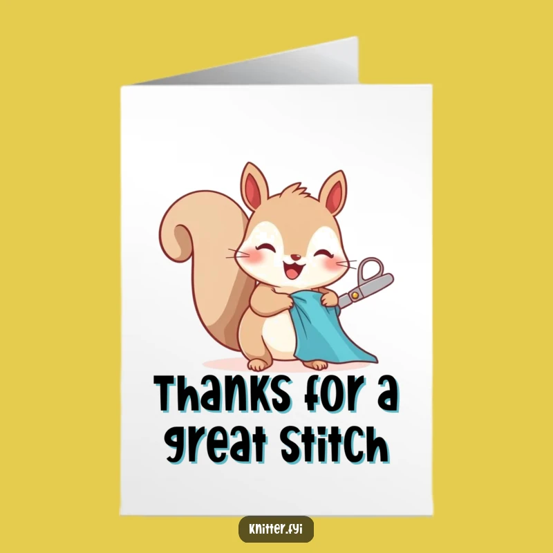 Free Printable Squirrel Thank You Card - Funny Downloadable Gift for Crafty Gratitude!