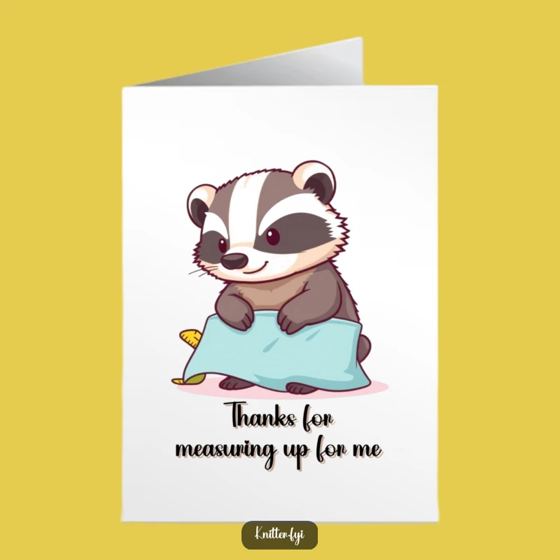 Free Printable Badger Thank You Card: Sew Much Gratitude Downloadable