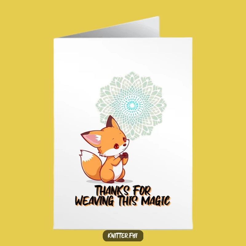 Free Printable Thank You Card: Fox & Lace - Intriguing DIY Gift