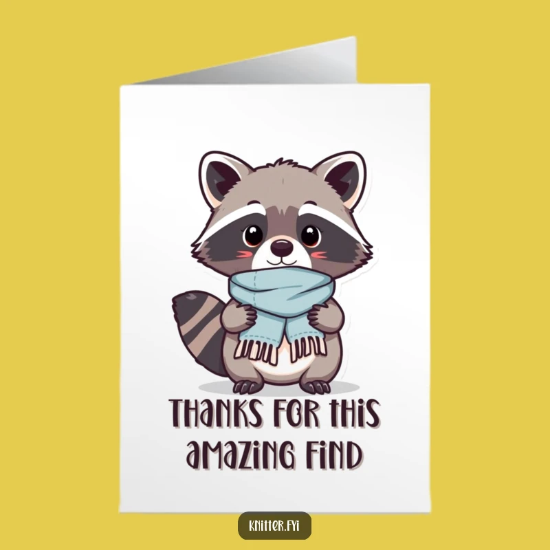 Thanks Free Printable Kawaii Raccoon Card - A Handcrafted Downloadable Gift!