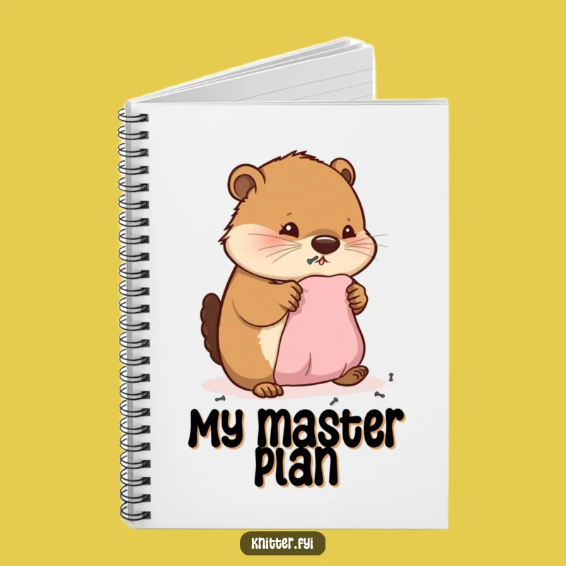 Funny Beaver Project Notebook: Diligent Hammering Beaver for Planning Creations