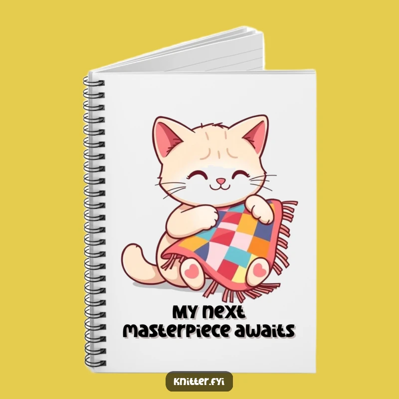 Funny Cat Quilting Notebook: Jot Down Ideas with a Happy Sewing Feline, Great Funny Gift