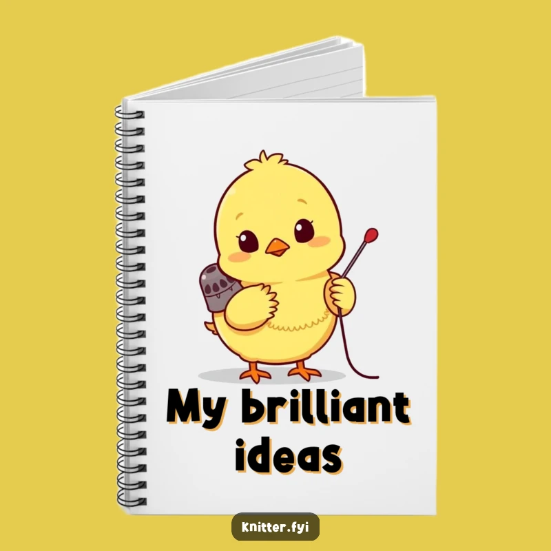 Funny Chick Sewing Notebook: Cute Bird Yarn Journal, Perfect Crafty Funny Gift