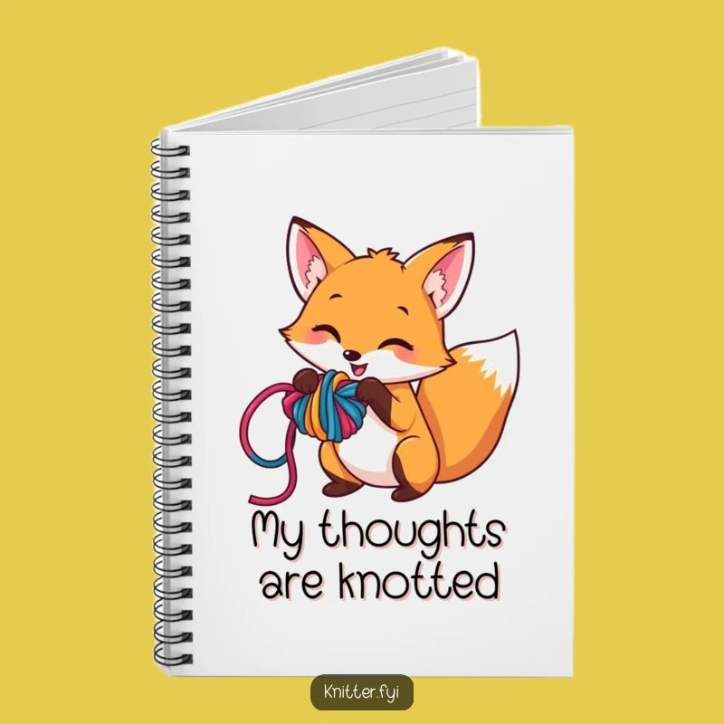 Funny Fox Journal: Mischievous Yarn Knot, Perfect Notebook Gift for Ideas