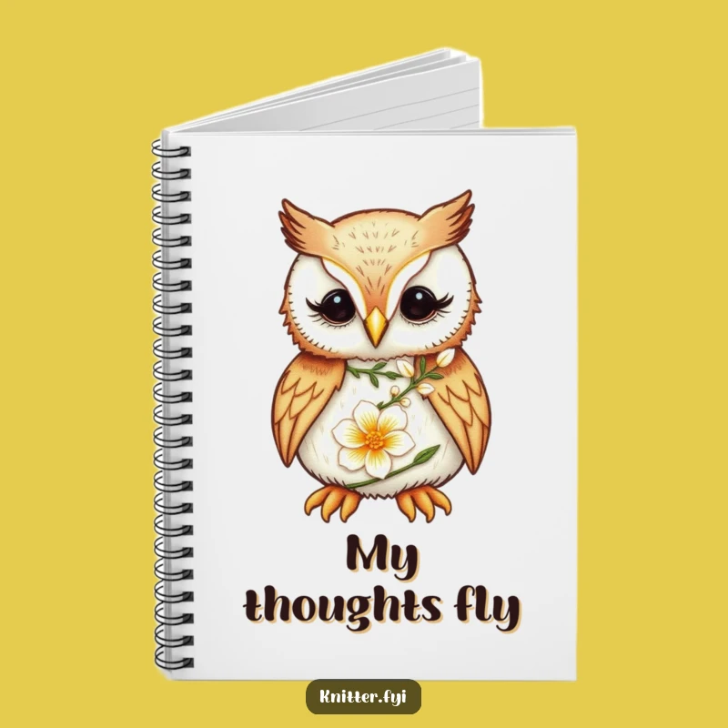 Funny Owl Notebook: Journal with Focused Embroidery, Perfect for Notes