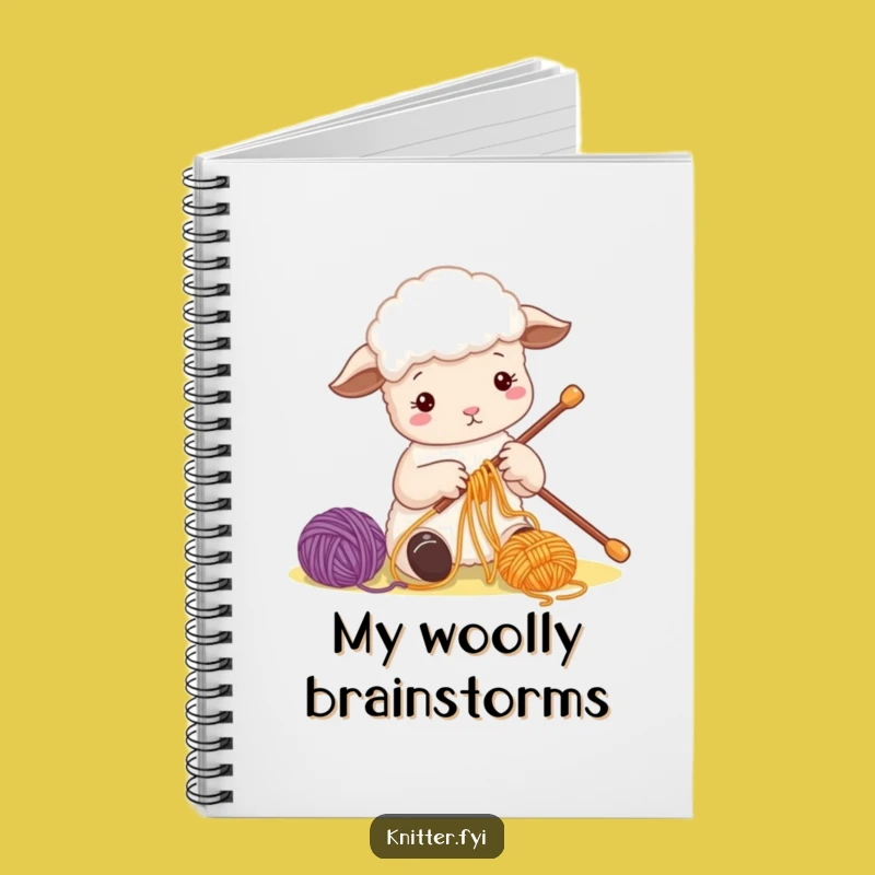 Funny Sheep Yarn Notebook: Cute Journal for Knitters and Designers