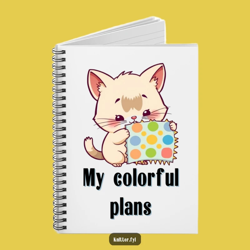 Funny Notebook: Curious Creature Examines Swatch, Jot Down Ideas!