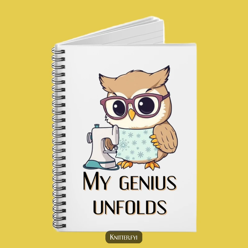 Funny Owl Journal: Curious Sewing Pattern, Perfect Notebook Gift for Plans