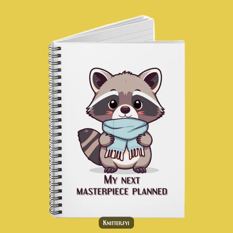 Funny Kawaii Raccoon Notebook: Scarf Crafting Journal - Hilarious Gift for Ideas