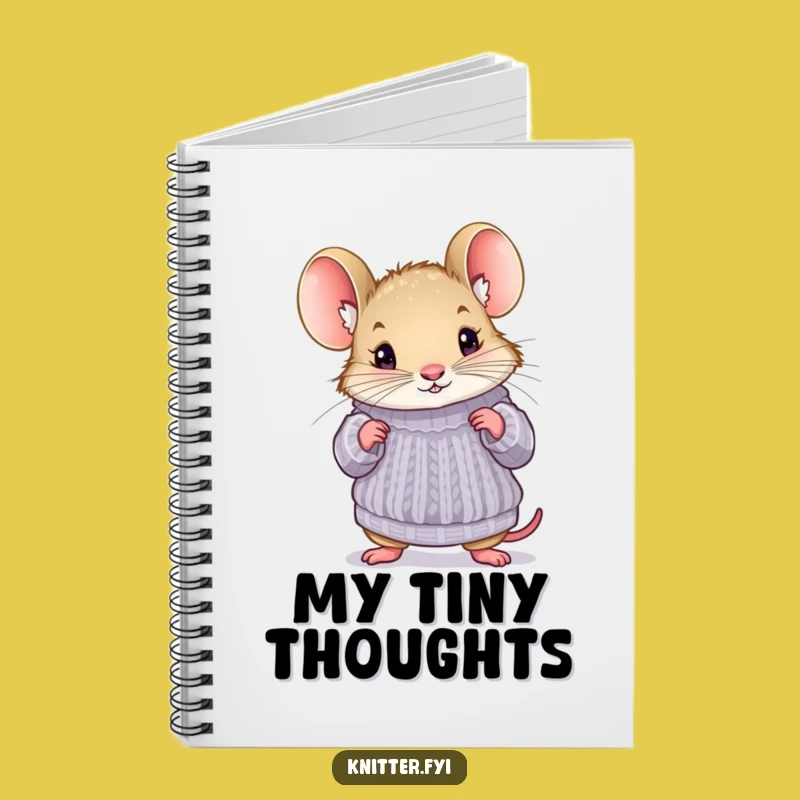 Funny Mouse Sweater Notebook - Journal Your Thoughts with Cute Humor