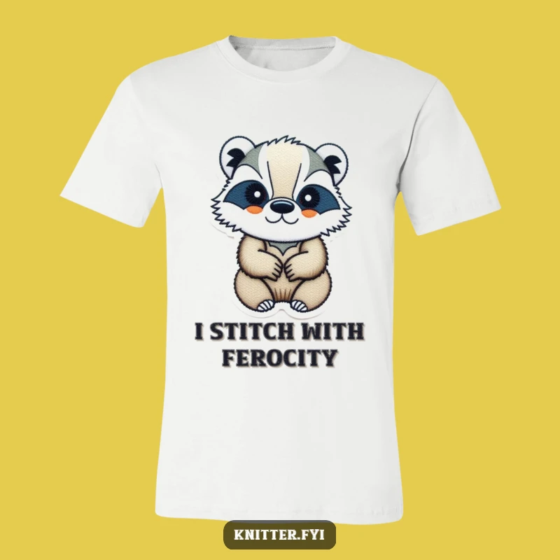 Funny Badger Stitcher T-Shirt: Hilarious Badger Tee Gift