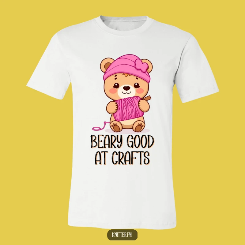 Funny Bear Cub Yarn T-Shirt - Hilarious Gift for Crafters and Bear Fans