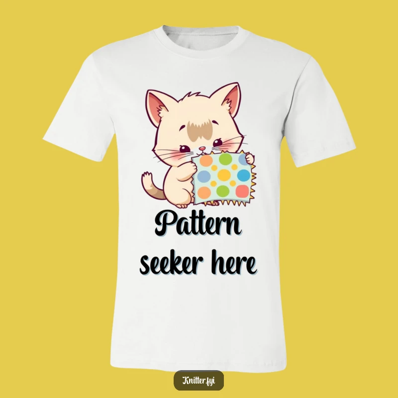 Funny Curiosity T-Shirt: Creature Examines Swatch, Artistic Humorous Gift!