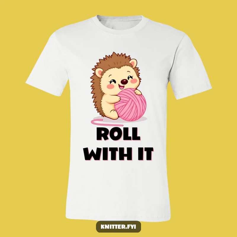 Funny Hedgehog Yarn T-Shirt - Cozy Critter Craft, Hilarious Funny Gift!