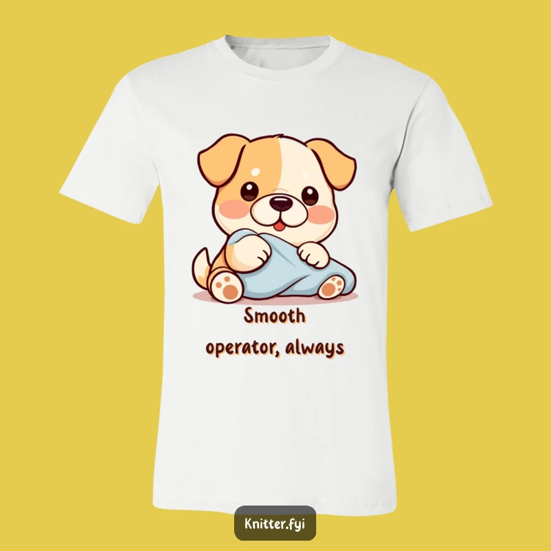 Funny Kawaii Dog T-Shirt: Fabric Smoothing Pup - Hilarious Pet Lover Gift
