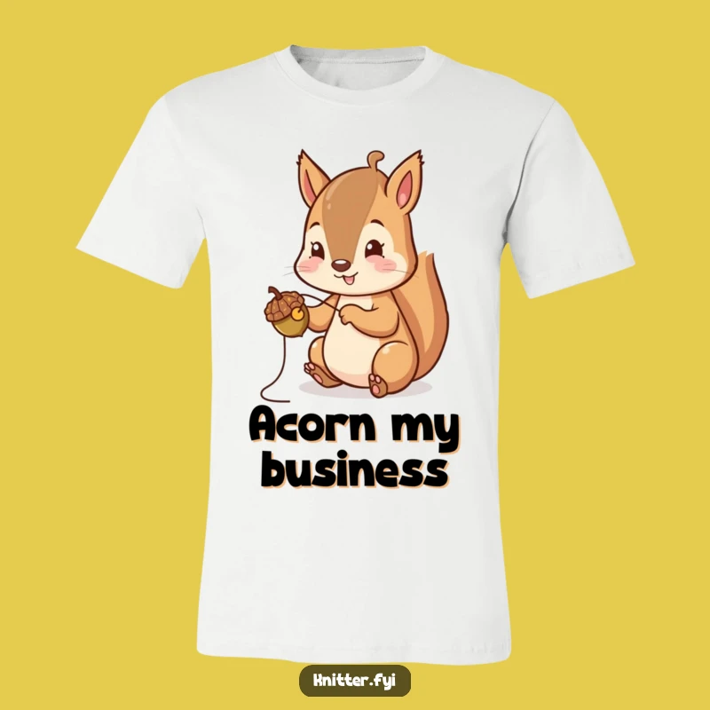 Funny Squirrel T-Shirt: Cheerful Acorn Stitches, Hilarious Nature Lover Gift Tee