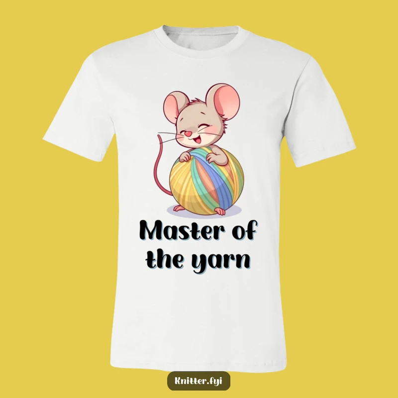 Funny Mouse T-Shirt: Yarn Spinning Fun, Ideal Funny Gift for Hobbyists