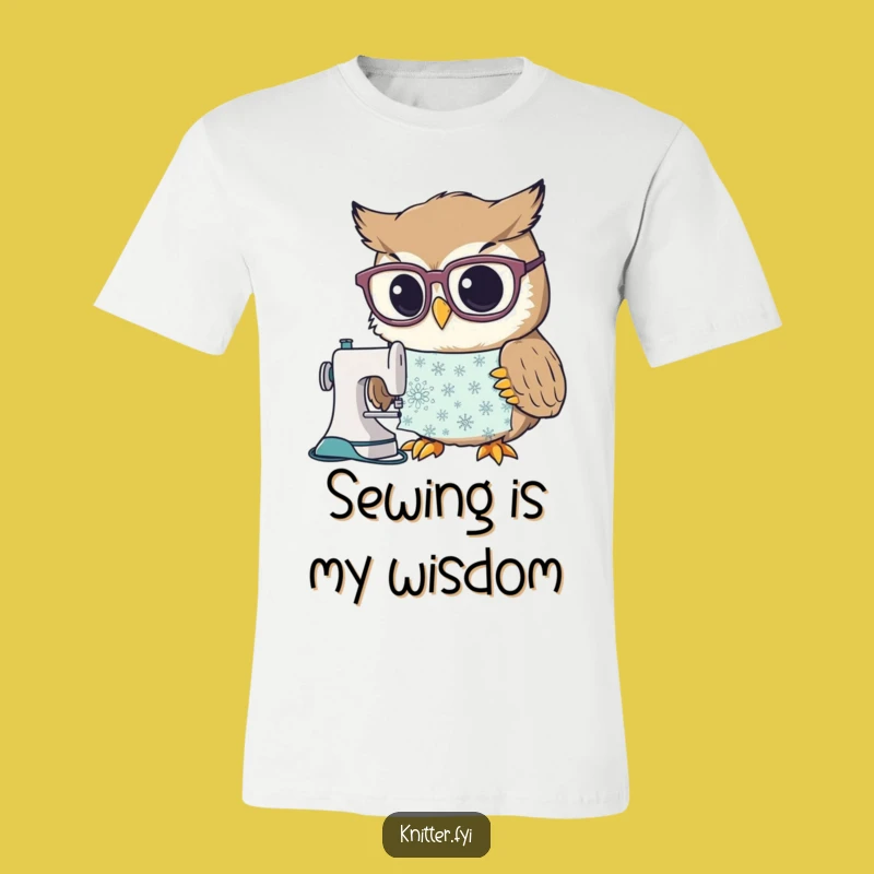 Funny Owl T-Shirt: Curious Sewing Pattern Design, Smart Crafter Gift Top