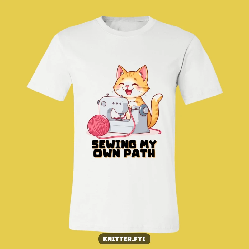 Funny Cat Sewing T-Shirt - Joyful Operator, Amazing Funny Gift