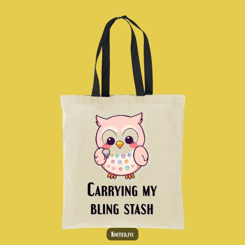 Funny Kawaii Owl Tote Bag: Thimble Crafting Essential - Practical Hilarious Gift