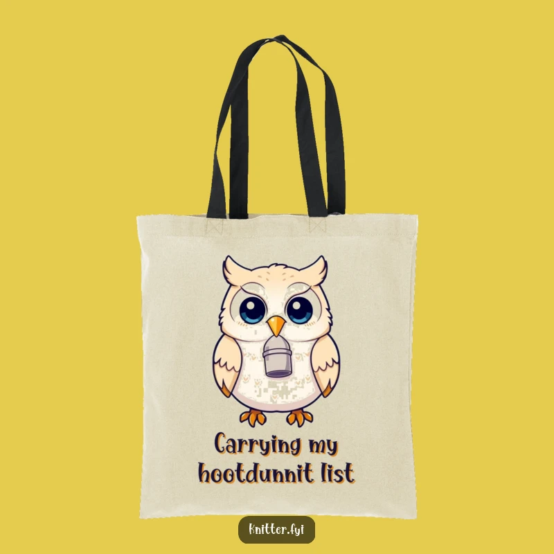 Funny Owl Thimble Beak Tote Bag - Chic and Humorous Gift for Shoppers