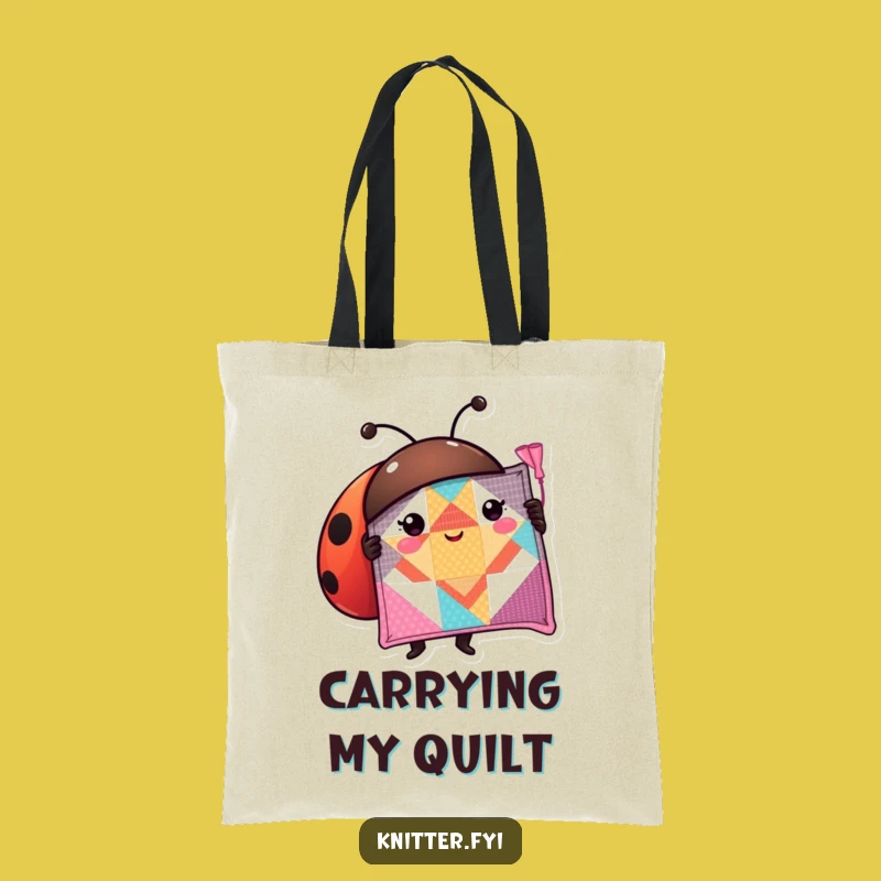 Funny Ladybug Tote Bag: Carry Your Quilt Projects in Style