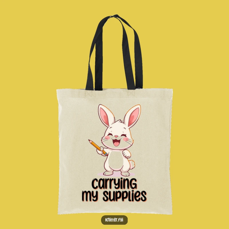 Funny Bunny Artist Tote Bag: Carry Your Creations in Style, Unique Gift